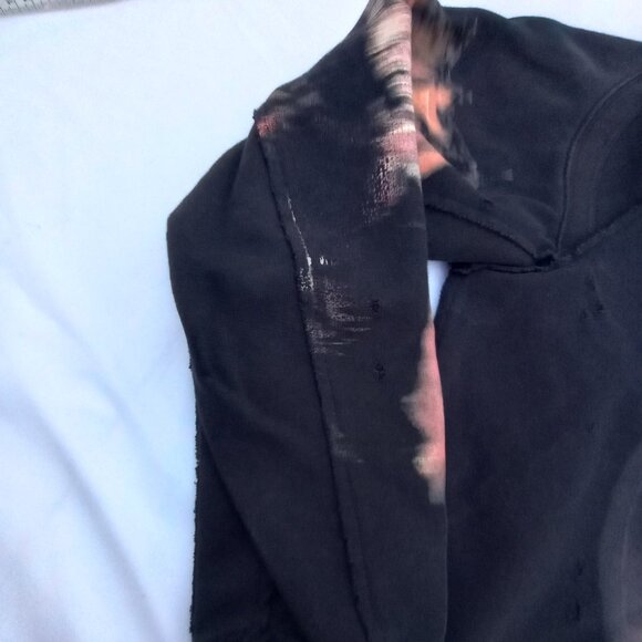 Givenchy Black Heavy Metal Print Distressed Sweatshirt size large - Picture 5 of 16